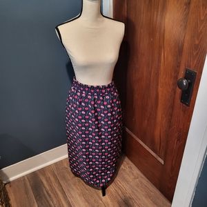 J. Crew Factory Navy and Pink Skirt